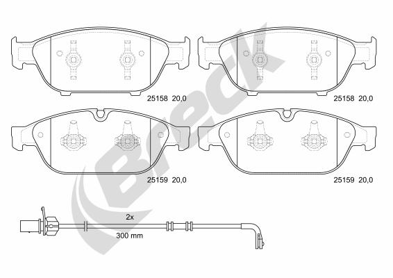 Set placute frana,frana disc 25158 00 551 00 BRECK